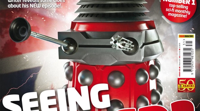 Copertina della DWM #431 con un Dalek rosso.